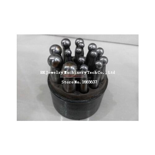 Jewelry Dapping Punches with 15pcs Jewelry Making Tools Dapping Block
