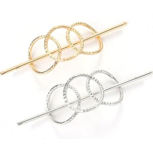 Miss FoUrSy Fashion Metal Round Hairpin Elegant Round Clip Women Girls Sweet Hair Accessories for Friend Birthday Gift