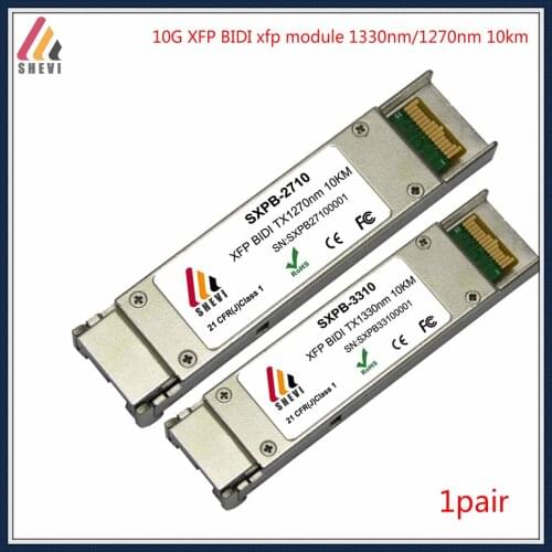 1Pair 10G XFP BIDI 20km/40km/60km Single Fbier 1270nm/1330nm LC Connector Transceiver Module 2pcs/lot mikrotik