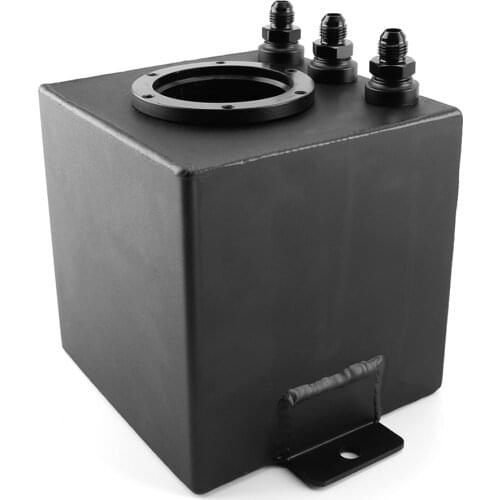 2L Racing Car Fuel Surge Tank Can Aluminum Automobile Repacking Tools Universal FST005 Explosion-Proof Spare Fuel Tank-Black