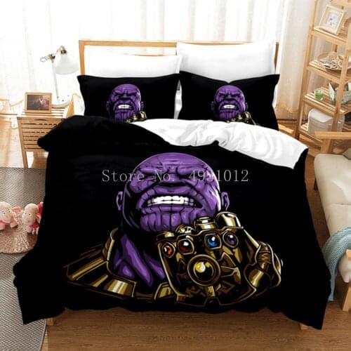 3D Print the Avenger Alliance bedding set Spiderman Queen King size comforter bedding sets bedclothes Cartoon Duvet cover