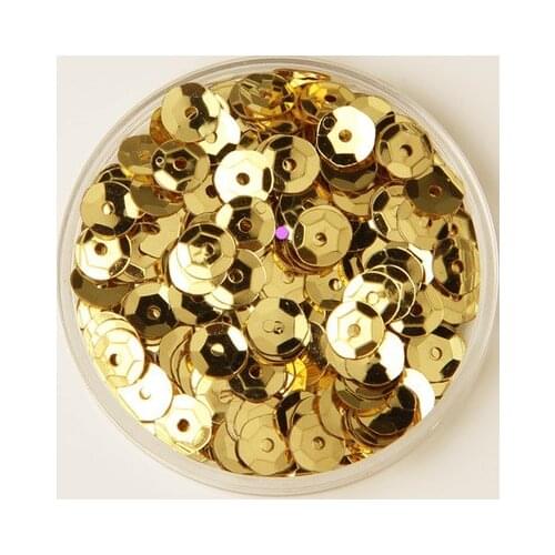 50g(10000pcs) 4mm Cup Loose Sequins Round Paillette Wedding Garment Accessory Sewing Craft Gold Confetti
