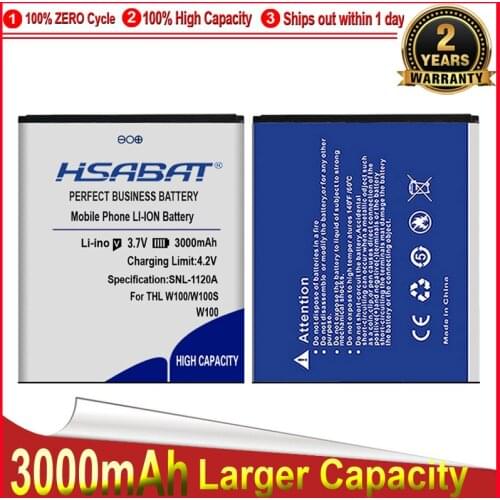 HSABAT New Arrivals 3000mAh Battery For THL W100S W100 Phone