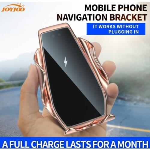 Auto Clamp V8s Car Wireless Charger Car 360° Rotation Phone Holder Forhuawei Foriphone Qi Wireless Charger Forsamsung