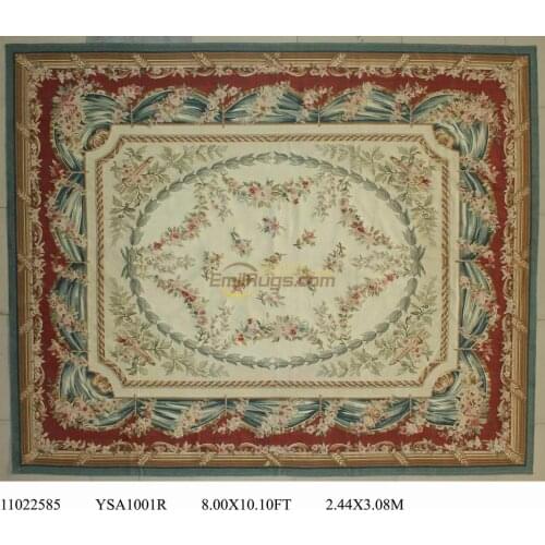 Aubusson French Carpet Antique French Aubusson Husbandry Agrarian Pastoral Scene Carpet Panel Woven Wool Knitting Carpets