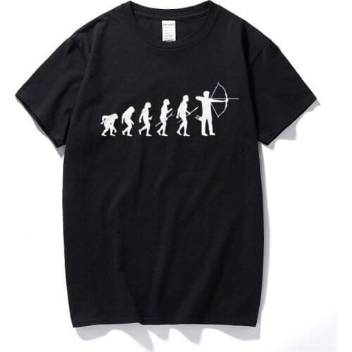 Archery Evolution Archer T-Shirt 100% Premium Cotton Tshirt Bows Arrows Funny t shirts Tops Fashion Tee shirt homme
