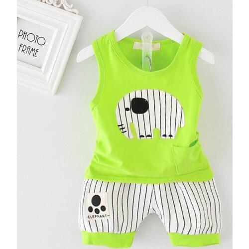 Boys Clothing Sets Children Clothing Baby Fashion Cartoon Donald Duck Vest T-shirt Shorts Suit Toddler Cotton Sport Clothes DS29