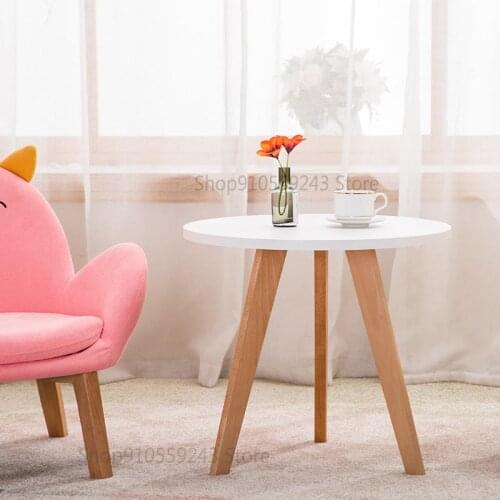 Small Round Table Simple Bedroom Balcony Small Coffee Table Nordic Bedside Mini Table Side Table Sofa Side Table