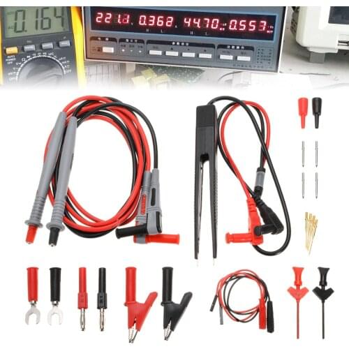 21 in 1 Durable Multimeter Test Lead Kit Electrical Alligator Clip Test Probe Set Measurement Tool Accessories P1503D/P1503E