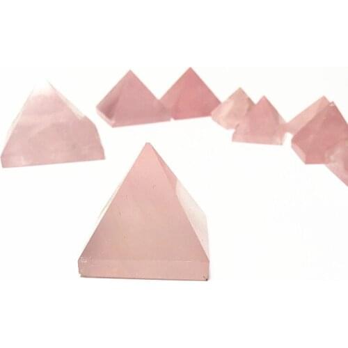 28-35mmnatural rose quartz stone quartz crystal pyramid gift