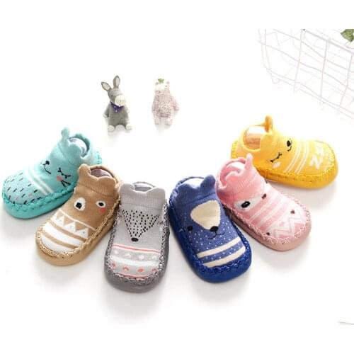 Male and Female Baby Cartoon Baby Toddler Footwear Non-slip Soft Bottom Shoes Childrens Floor Socks