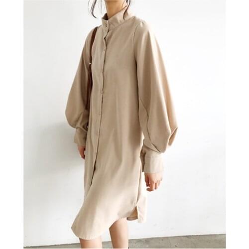 2021 Plus Size Summer Shirt Dress Evening Female Vintage Dress Party Oversize Long Sleeve Beach Women Dresses Robe Vestido Prom