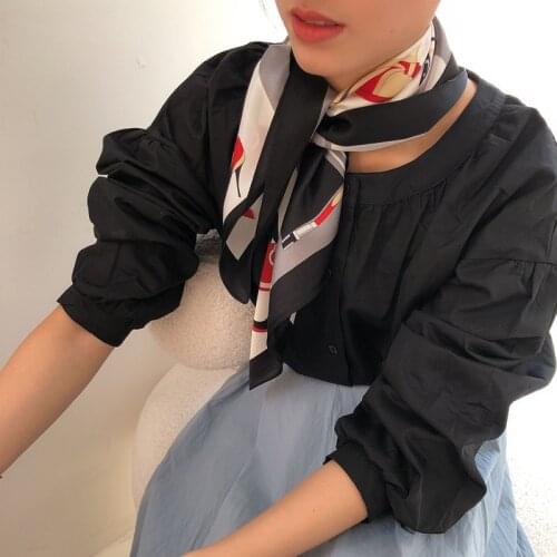 New 2020 Winter Scarf Hijab 100% Mulberry Silk Small Square Scarves Hijab Brand Female Bandana Foulard Poncho Pashmina Shawls