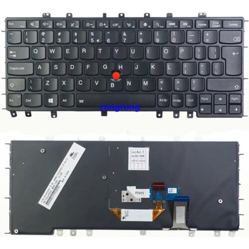 90% New UK English Backlit Keyboard for Lenovo Thinkpad S1 Yoga S240 Yoga 12 Backlight Teclado 04Y2649 04Y2945 SN20A45487