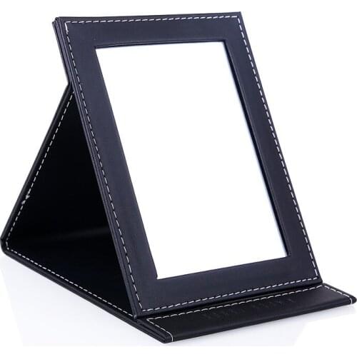 Beauty Women Necessary New Makeup Mirror Rectangular Foldable Portable Cosmetic Tool Fold Princess Mirror Make-up Tools