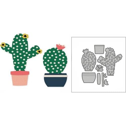 New Cactus Succulent Plants 2020 Metal Cutting Dies for DIY Scrapbooking and Card Making Decorative Embossing Craft No Stamps