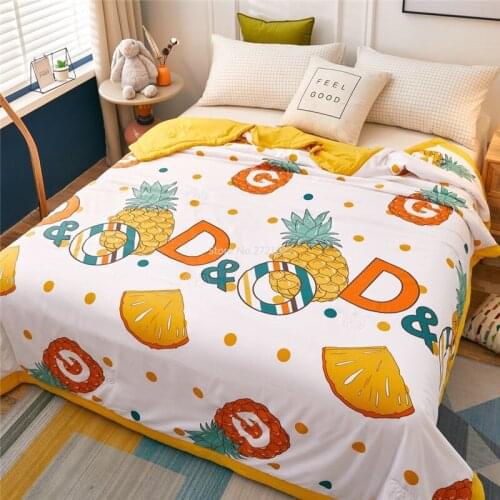 Cool Summer Quilt Summer Air-conditioning Quilt Summer Thin Quilt Machine Washable Single Double Dormitory Air-conditioning