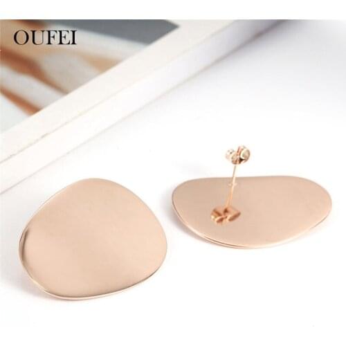 OUFEI Stainless Steel Jewelry Rose Gold Minimalist Earrings For Women Earings Fashion Jewelry Accessories Bohemian