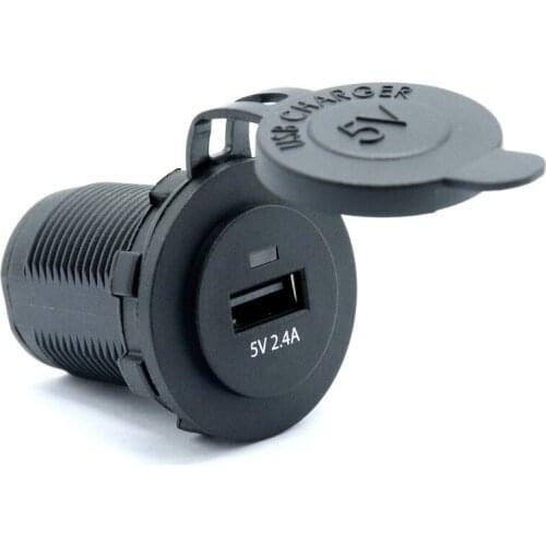 Suitable for Car Motorcycle Modified Car Charger Single Aperture 2.4A Switch Car USB Car Charger