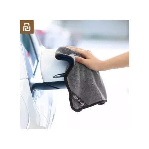 New Youpin Nanofiber cleaning towel blue gray Two-color suede thickening no water marks no car paint no lint no fading