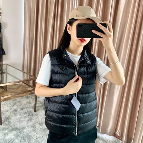 2021 Fall Winter Luxury Design Premium Quality Unisex Timeless Casual Quilted Navy Blue Down Vest