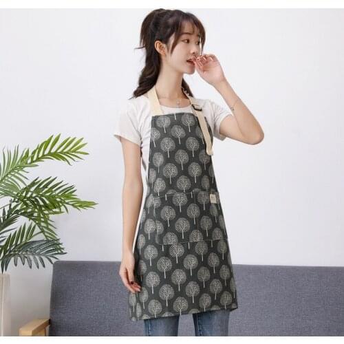 Adjustable Minimalist Style Kitchen Apron Fashion Lady Women Cooking Baking Restaurant Breathable And Comfortable Pinafore