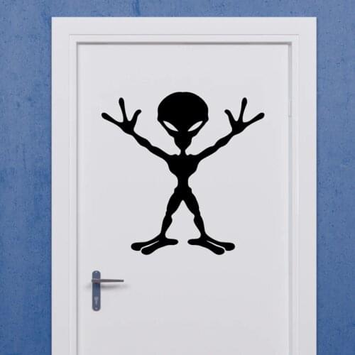 Silhouette Alien Wall Sticker Childrens room Art Applique Living room bedroom Home Decoration Vinyl DIY Wallpaper JG1745
