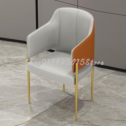 Nordic Light Luxury Dining Chair Modern Simple Home Dining Chair Backrest Italian Negotiation Chair Cafe Lounge Chair