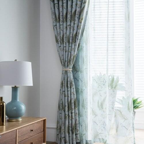 Factory Direct Sale Curtains Modern Simple and Generous European Curtains Black Silk Shade Printing Curtains Window Yarn