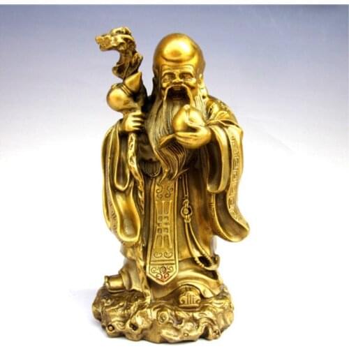 Antiguo cumpleaños artesanía estrella imitación cobre apertura fortuna feng shui estatua de Dios Buda ornamentos símbolo