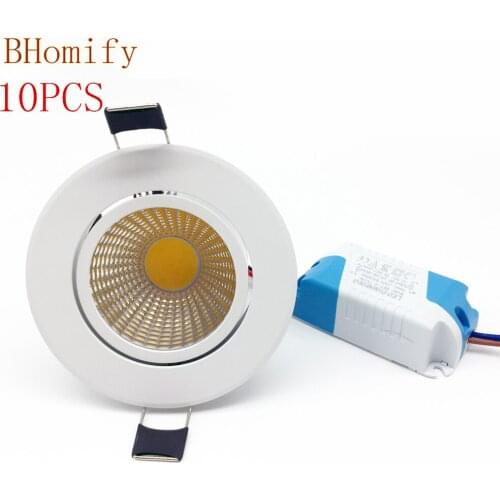 Led Spot downlight light COB Light 3w 5w 7w 12w Dimmable AC110V/220V AV85-265V ceiling recessed Lights Indoor Light