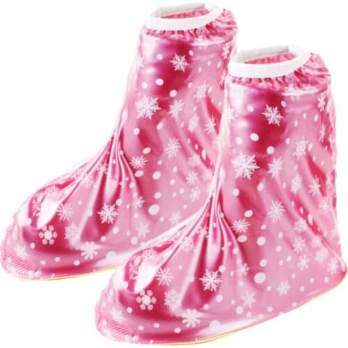 Kids Children PVC Rain Shoe Boot Covers Waterproof Anti-slip Overshoes