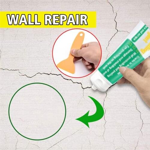 100g Wall Mending Agent Wall Repair Cream Wall Crack Nail Repair Agent Walls Peeling Graffiti Gap Repair Paste with Scraper