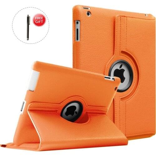 360 Rotating Case for iPad 4 3 2 9.7 inch Tablet PU Leather Smart Stand Protective Cover for iPad 4th Gen iPad 3 & iPad 2 Funda