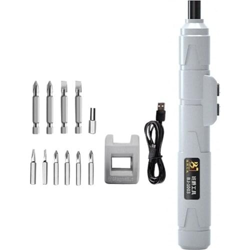 Cordless Power Screwdriver Rechargeable Electric Screwdriver Multifunction Screw Driver for Repairing Clock Electronic Device