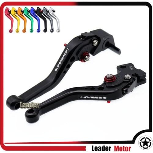 For Ducati SUPERSPORT SUPERSPORTS 2017 2018 Motorcycle Accessories Short Brake Clutch Levers Red LOGO SUPERSPORT