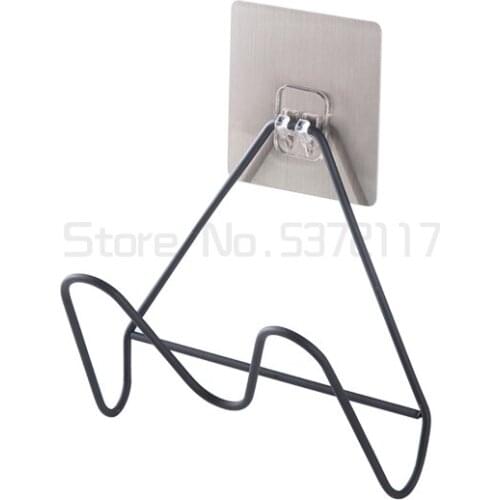 Household non perforated wall mounted cover rack wall mounted chopping board rack kitchen wall mounted pot cover storage rack