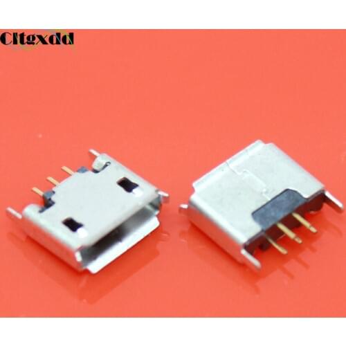 Cltgxdd 1~100pcs DIP 5pin Micro USB Jack Square Port Vertical Micro data Charging Female Socket 5pin Jack 180 Degree DIP
