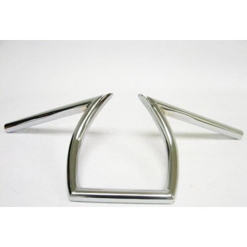 For Harley Honda Kawasaki Suzuki Yamaha Triumph BSA Indian Victory Chrome Drag 25MM 1" Z Bars Motorcycle Pullback Handlebars