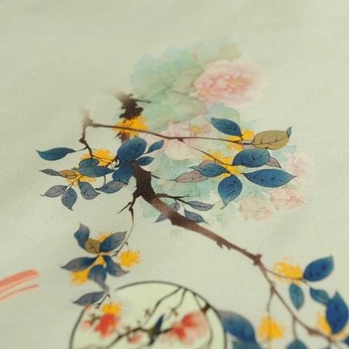 114cm width silk double-sided heavy satin high-end custom cheongsam silk fabric silk cloth