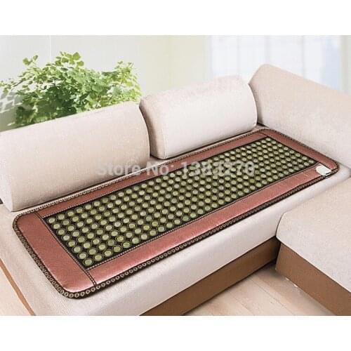 Newest Electric Jade Massage Seat Cushion factory full body sofa heating sleeping mattress for good health sleep 50*150CM
