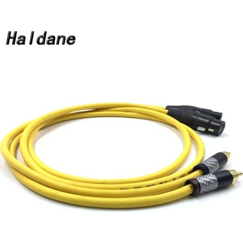 Haldane Pair type-4 XLR Balacned to RCA Audio Cable 2RCA Male to 2XLR Female Interconnect Cable with VDH Van Den Hul 102 MK III