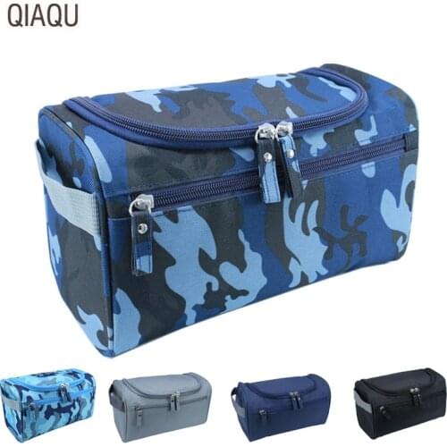 QIAQU Camouflage Wash Bag Cheap Women Bags Men Waterproof Oxford Travel Cosmetic Bag Organizer Case Necessaries Makeup bag