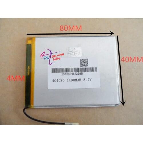 Best battery brand 3.7V polymer lithium battery 404080 044080 MP4 MP3 7 inch navigation 1400MAH