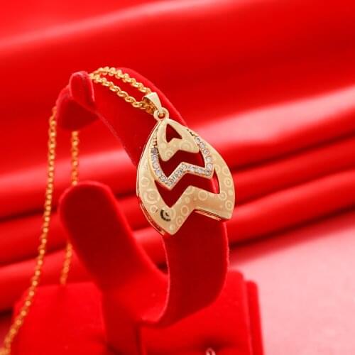 Gligli Small Necklaces For Women/Girl Gold Color Pendant Thin Chain Jewelry Ladies Festival Gift