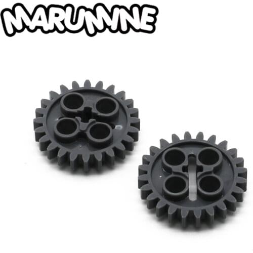 Marumine Technology Bricks 3648 Gear Wheel Z 24 50PCS Building Block Construction Set City Stem Toy Assembles Particles