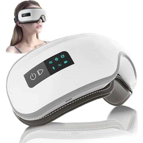 Eye Massager Vibration Airbag Hot Compress Physiotherapy Eye Protector Wireless Bluetooth Music eye Mask 180° Foldable
