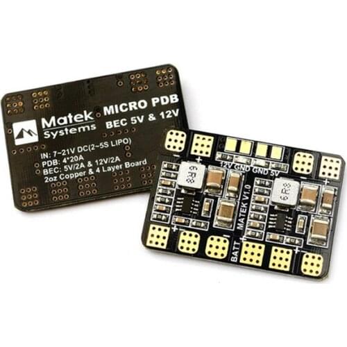 Matek Micro PDB With 5V 12V Dual BEC Output For FPV Multicopter
