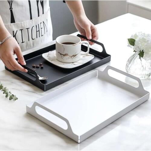 Nordic Metal Storage Tray Jewelry Display Plate Kitchen Dessert Cake Coffee Serving Trays Key Sundries Holder Desktop Organizer