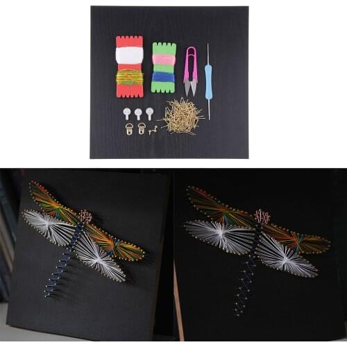 Dragonfly String Art Kit Decorative Winding Painting DIY Room Decoration